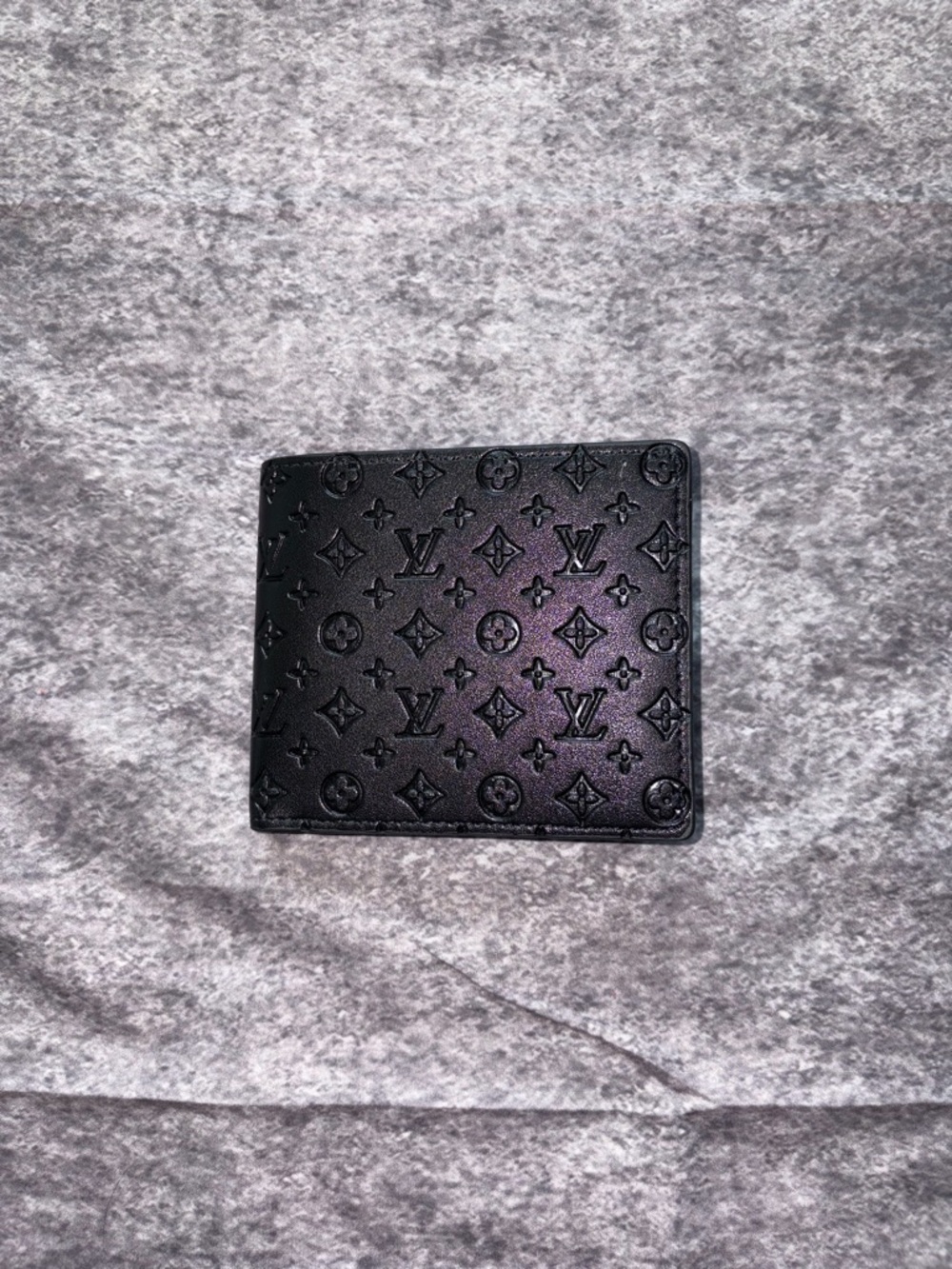 Louis Vuitton Black Monogram Embossed Men's Wallet